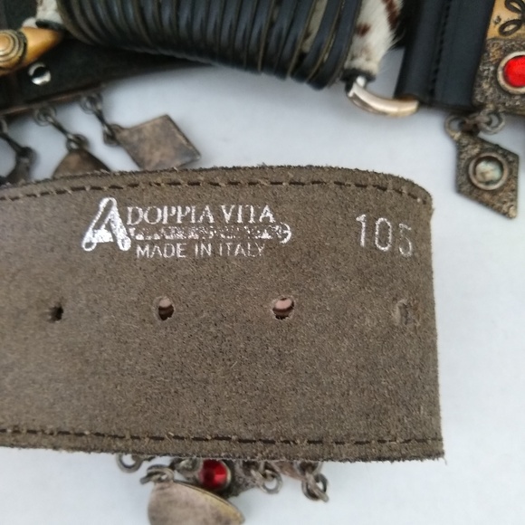 LaDoppia Vita Braided Charm Calf-hair Western Belt main image 8